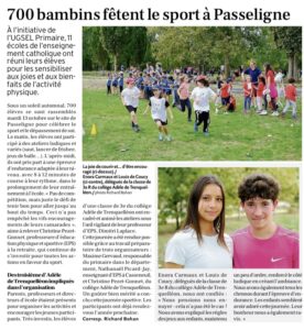 Lire la suite à propos de l’article Article Petit Bleu – 700 bambins fêtent le sport à Passeligne